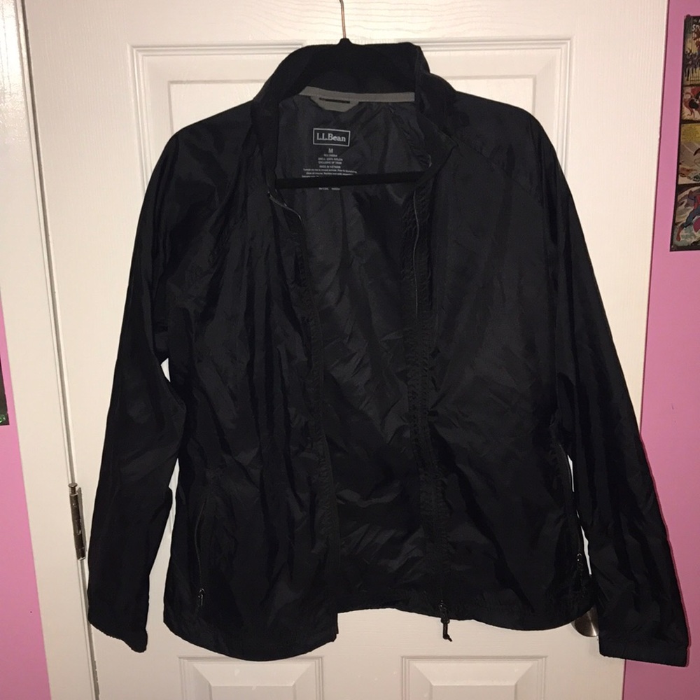 Black Windbreaker Jacket LL Bean